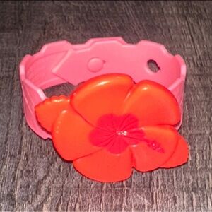 💞 New Disney Moana Pink and Red Kids Flower Bracelet
